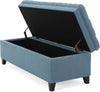 Fabric Storage Ottoman - Teal