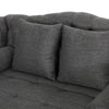 Buttoned Love Seat With Chaise - Charcoal