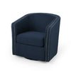 Studded Swivel Tub Chair - Blue