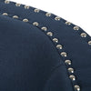 Studded Swivel Tub Chair - Blue