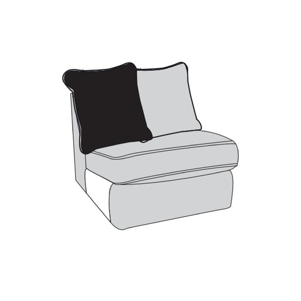 Aria Sofa - Armless Unit (Pillow Back)