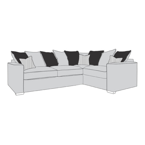 Aria Sofa - 2 Corner 1 (Pillow Back)