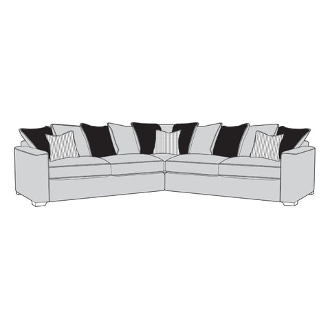 Aria Sofa - 2 Corner 2 (Pillow Back)