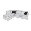 Aria Sofa - 1 Corner 2 With Stool (Standard Back)