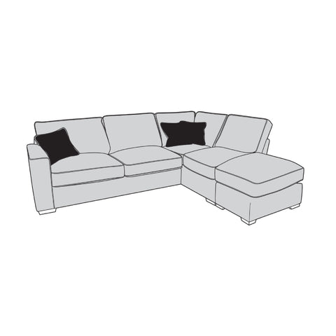 Aria Sofa - 2 Corner 1 With Stool (Standard Back)