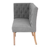 Montgomery Left Hand Buttoned Back Bench - Grey