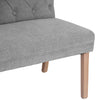 Montgomery Left Hand Buttoned Back Bench - Grey