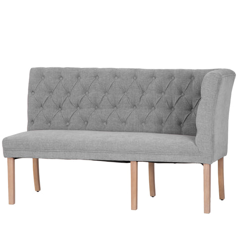 Montgomery Right Hand Buttoned Back Bench - Grey