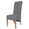 Trimpley Fabric Scroll Back Dining Chair - Light Grey