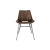 Islington Leather & Iron Chair - Brown