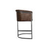 Covent Leather & Iron Bar Chair - Brown