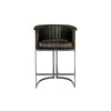 Covent Leather & Iron Bar Chair - Dark Grey