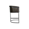 Covent Leather & Iron Bar Chair - Dark Grey