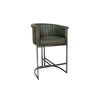 Covent Leather & Iron Bar Chair - Light Grey