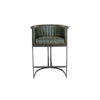 Covent Leather & Iron Bar Chair - Light Grey