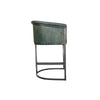 Covent Leather & Iron Bar Chair - Light Grey