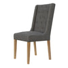 Bibury Buttoned Back Dining Chair - Dark Grey