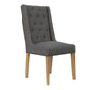 Bibury Buttoned Back Dining Chair - Dark Grey