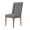 Bibury Buttoned Back Dining Chair - Light Grey