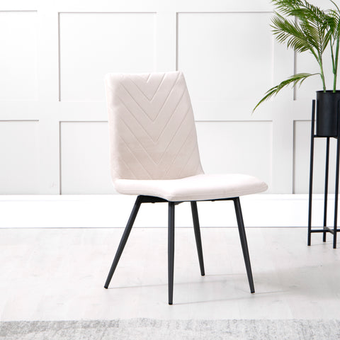 Soho Retro Dining Chair - Taupe Velvet