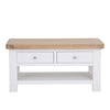 Country Living, White Painted & Oak - Coffee Table with Drawers