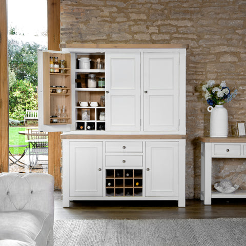 Country Living, White Painted & Oak - Larder Unit TOP