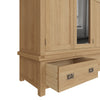 Oakdale Oak Wardrobe - 3 Door With Mirror