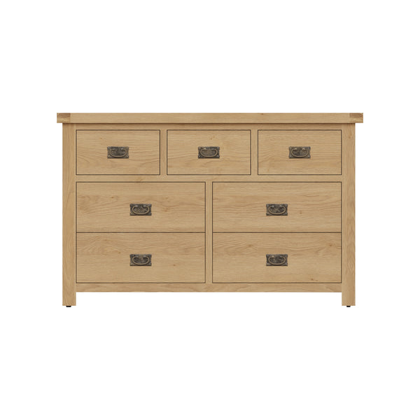 Oakdale Oak Chest of Drawers - 3 Over 4