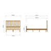 Oakdale Oak Bedframe - 5ft Kingsize