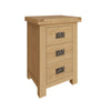 Oakdale Oak Bedside Cabinet - Small 3 Drawer