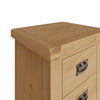 Oakdale Oak Bedside Cabinet - Small 3 Drawer