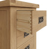 Oakdale Oak Bedside Cabinet - Small 3 Drawer