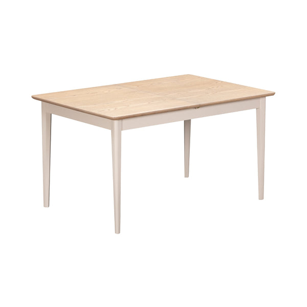 Capri Smoked Oak & Stone Painted Dining Table - Extending