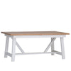 Earlham White Painted & Oak 1.8m Refectory Butterfly Extending Table