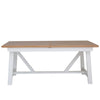 Earlham White Painted & Oak 1.8m Refectory Butterfly Extending Table