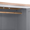 Earlham Grey Painted & Oak Wardrobe - 2 Door