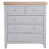 Earlham Grey Painted & Oak Chest of Drawers - 2 Over 3