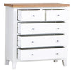 Earlham White Painted & Oak Chest of Drawers - 2 Over 3