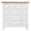 Earlham White Painted & Oak Chest of Drawers - 2 Over 3