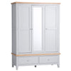 Earlham Grey Painted & Oak Wardrobe - 3 Door