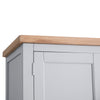 Earlham Grey Painted & Oak Wardrobe - 3 Door