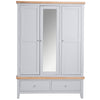 Earlham Grey Painted & Oak Wardrobe - 3 Door