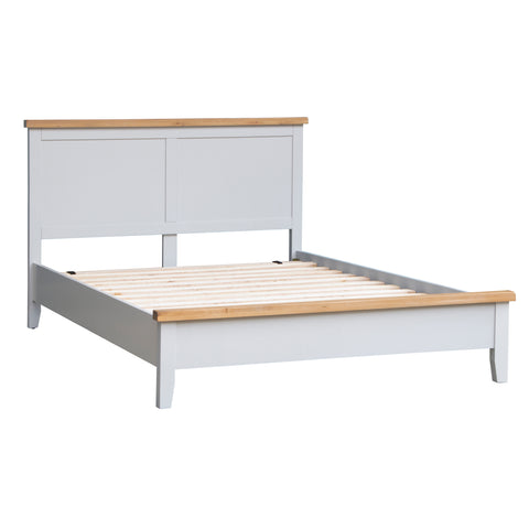 Earlham Grey Painted & Oak Bed Frame - 4ft6 Double