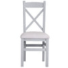 Earlham Grey Painted & Oak Cross Back Chair Fabric Seat