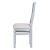 Earlham Grey Painted & Oak Cross Back Chair Fabric Seat