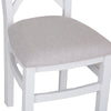 Earlham White Painted & Oak Cross Back Chair Fabric Seat