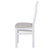 Earlham White Painted & Oak Cross Back Chair Fabric Seat