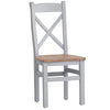 Earlham Grey Painted & Oak Cross Back Chair Wooden Seat