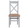 Earlham Grey Painted & Oak Cross Back Chair Wooden Seat