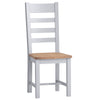 Earlham Grey Painted & Oak Ladder Back Chair Wooden Seat